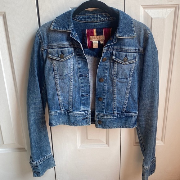 XS Cropped Abercrombie & Fitch Jean Jacket - Picture 1 of 7